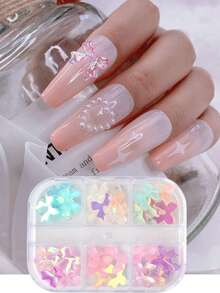 1 Box Bow Nail Art Decorations, 3D Bow Ribbons, Colorful Nail Art Accessories, Nail Art Jewelry, DIY Crafts, Nail Art Supplies, Women DIY Nail Art Decor Design, Nail Gems. Suitable For Valentine's Day, Wedding Gift Box And Daily Use.