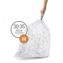 Simplehuman CW0286 Code H Custom Fit Bin Liner Bulk Pack, Clear Plastic (3 Pack Of 20, Total 60 Liners),60Count,CodeHCodeH - 代碼H代碼H - 查看 3