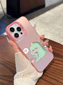 Cute dinosaur holding a present with hearts and rainbow. This stylish phone case is compatible with 17,16, 15, 14 Pro Max, 13, 12, 11, XR, and XS Plus models. Made of TPU silicone, it offers shock and drop protection and a superior feel. It's an ideal gift for family, friends, and loved ones, and a perfect choice for new years,phone case, case, 17 pro case, 17 pro max case,phone cases, 16 case, 17 case, 15 case, 17 pro max,phone case  15 - Rosa - Ver 4
