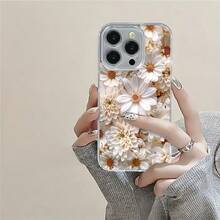 Flores blancas hermosas que florecen en un jardín.Funda de teléfono magnética Funda para teléfono con escena de naturaleza encantada. El regalo perfecto para cualquier ocasión. Compatible con fun - Succión magnética transparente - Ver 7