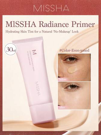  MISSHA Radiant Primer - Brightening & Smoothing Primer | Pore Minimizing, Hydrating, Brightening | Illuminating Skin Tone, Pore Blurring Primer