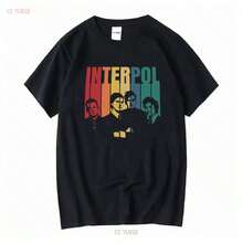 Camiseta Interpol Idea de Regalo gráfico clásico banda de rock vintage Lavada Ligeramente Elegante Cómoda Transpirable moda Versátil - Negro - Ver 11