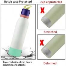 2 botas de silicona para botella de agua   Twist de 24 onzas, funda protectora antideslizante aplicable para   Twist - 2+2 Verde - View 6