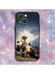 Étui de téléphone compatible avec l'art de Francisco d'Espagne pour 16, 15, 14, 13, 12, 11 Plus, Pro Max, XS, X, XR, SE, Mini, 8, 7, en silicone souple noir. Étui compatible avec les modèles 17, 17 Pro et 17 Pro Max - Z4 - Voir 5