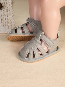 Summer New Infant Toddler Sandals, Non-Slip Soft Sole Shoes Suitable For Infant Boys And Girls - Grey - View 8
