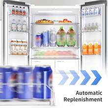 1/2/4 件装饮料罐收纳架，冰箱瓶罐整理架，带升级双层搁板和定位夹，厨房收纳，衣柜整理，桌面收纳