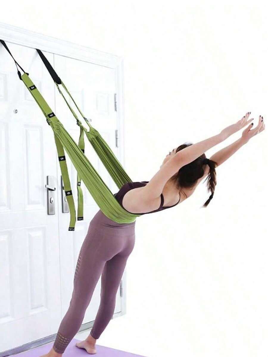Aerial Yoga Strap, Suitable For Splits, Hip Opening, Elastic Stretching, Backbends, And Core Bending Exercises. Can Also Be Used As A Doorway Inversion Rope And Resistance Band. - One Size - View 1
