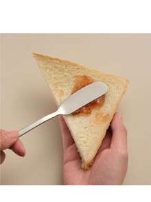 1pc Rust-Proof Stainless Steel Butter Knife Dual-Use For Spreading & Scooping Special For Cheese Crushing/Jam Scooping/Butter Spreading Must-Have For Festival Family Gatherings/Dessert Making/Breakfast Prep Kitchen Gadget Essential Practical Father's Day Gift For Dad & Husband, Kitchen, Storage, Home Deccor