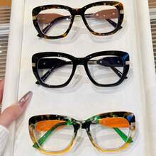 1副/2副豹纹方形女士眼镜，超大复古镜框，Y2K风格，适合旅行、聚会、朋友外出和节日礼物 - 多色 - 查看 14