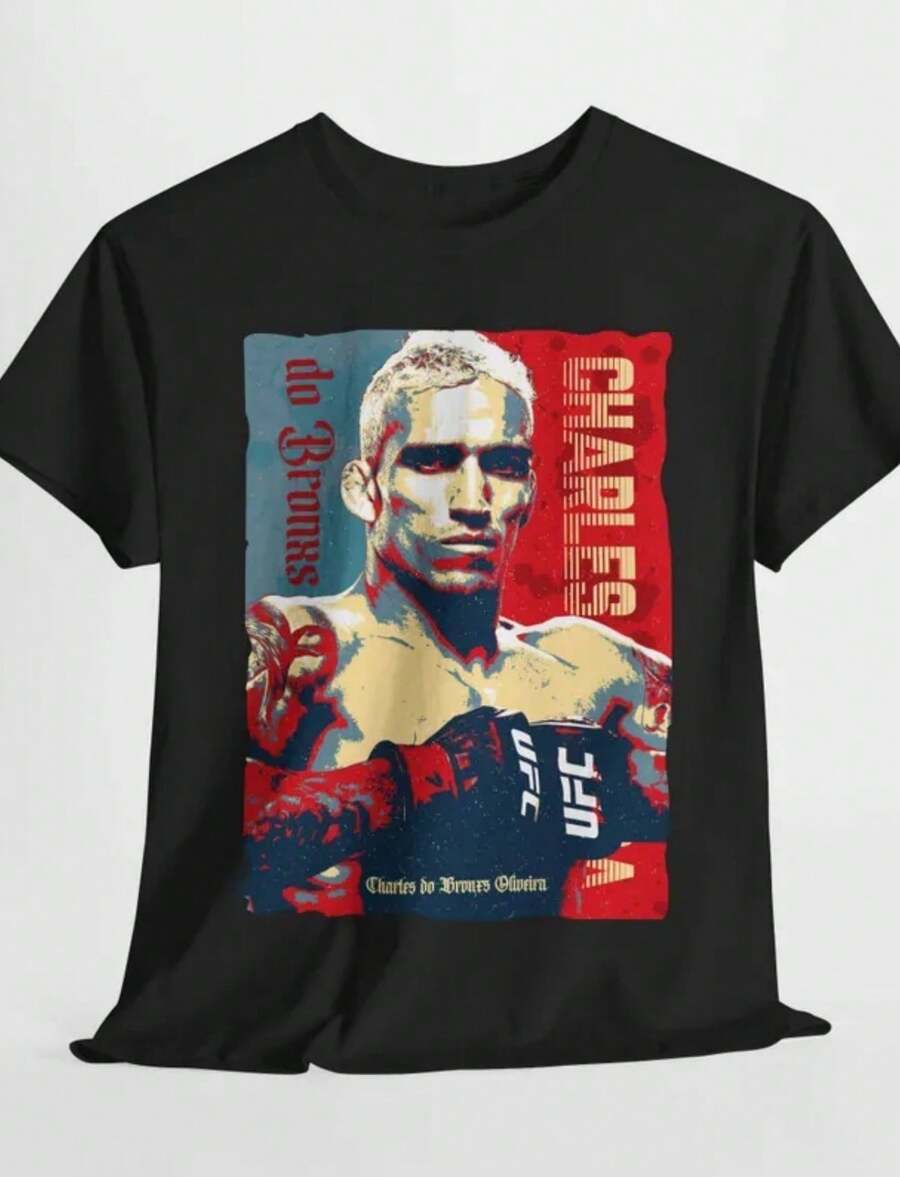 Charles Do Bronxs Oliveira Mixed Martial Arts MMA Jiu-Jitsu Funny Gift T-Shirt - 黑色 - 查看 1