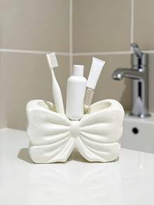 1个蝴蝶结电动牙刷架，浴室梳妆台牙刷牙膏收纳架，储物架，家居装饰 - 彩色 - 查看 8