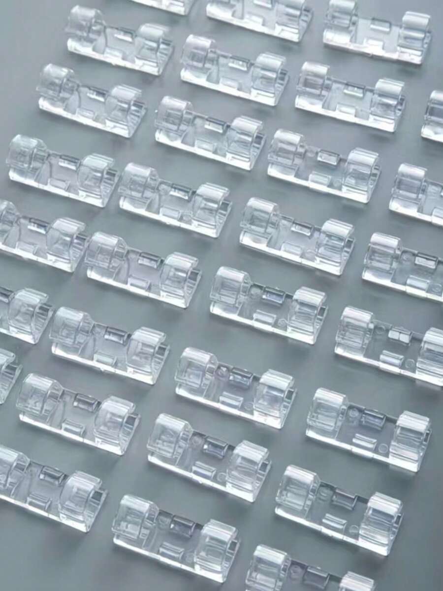 200个/160个/120个/20个透明自粘式电线夹,线夹,圣诞灯夹,电线整理器,外置串灯夹 - 粘性电线夹,电线管理,电视,电脑,电线,电线固定器,适用于家庭、办公室、汽车、书桌、家具、隔间、床头柜,男士办公桌配件,女士创意节日礼物,爸爸,妈妈 - 無色 - 查看 1