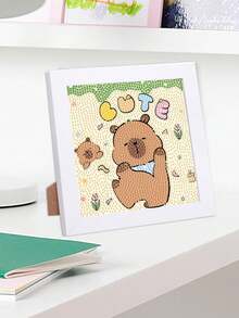 5D DIY Diamond Painting With Frame, Cute Capybara, Butterfly, Cow Diamond Art Kits, Mosaic Home Decor Wall Art, Gift For Friends On , Christmas, Valentine's Day, Halloween, Thanksgiving - 18*18 With Frame - View 9