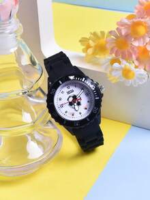 2026 Creative Football Design Children's Watch, Soft Silicone Strap Quartz Wristwatch For Boys - Black - View 6