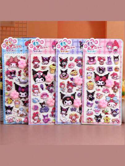 卡通柔软可爱桃子贴纸，可用于解压和捏捏，也可用于手机装饰，柔软可爱泡泡贴纸（颜色可能略有差异，随机发送）