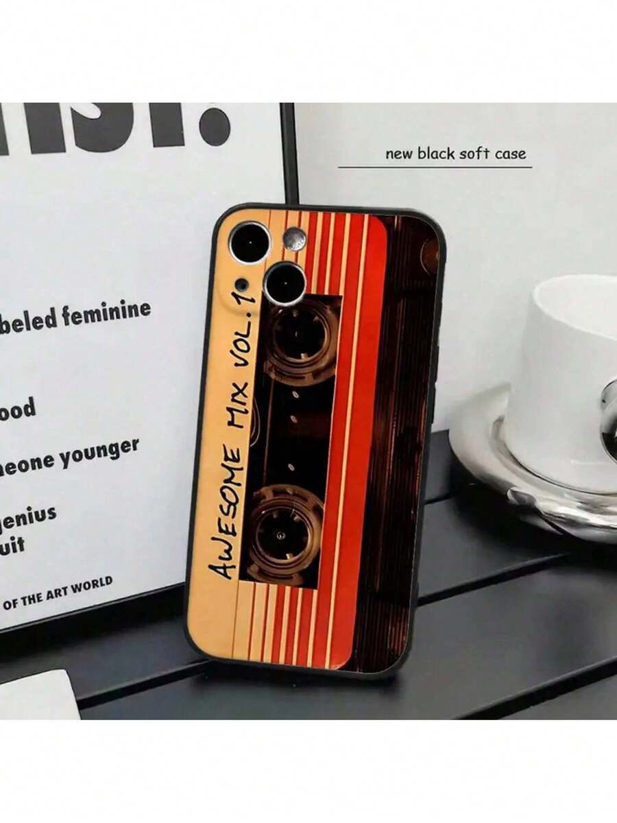 Étui de téléphone en silicone souple avec motif de cassette vintage compatible avec iPhone 17, 16, 15, 14, 13, 12, 11 Plus, Pro et Max Plus - Étui compatible avec iPhone 17 Pro, 17 Pro Max, 17, 16 Pro - Z3 - Voir 1