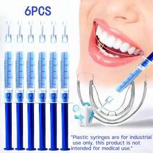 6支/包 PAP深层清洁牙齿美白笔，日常使用美白凝胶 - 藍色 - 查看 2