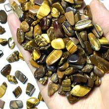 Natural Yellow Tiger's Eye Stone Chips - Aquarium Filler, Potted Plant & Fish Tank Decor, Jewelry Making, Decoration, Garden, Fountain, Other DIY Projects, Holiday Gifts