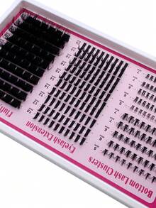 200D/160D/120D/100D80D/60D 4 IN 1 Lash Clusters Long 6-20mm Lash Spikes Lower Eyelashes Reusable Bottom Lashes 305pcs/295pcs/285pcs/275pcs/265pcs Eyelash Clusters Volume Individual Lashes DIY Spiky Lash Extension Manga Cluster Eyelash Extensions Mink Strips Lashes Thick - D - 查看 5