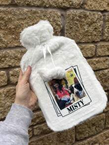Customized Hot Water Bottle, Personalized Hot Water Bottle | Photo Design | Editable Text, Gift For Boyfriend, Husband, Father, Practical Home Gift