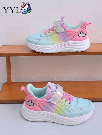 时尚靓丽的 Dopamine 儿童网眼魔术贴装饰轻便运动鞋，休闲舒适的 EVA 材质跑步鞋，适合日常穿着和跑步