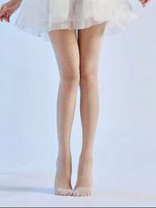 闪亮银河亮片紧身裤，超薄修身，带星斑图案，夏季塑腿连裤袜