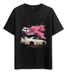Tshirt Muscle Freaks Coche Sakura Estilo Jdm R34 Skyline - Negro - Ver 1