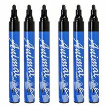 6 Pcs Ear Tag MarFKing Pen, With Special Ink Penetrates Into Cattle Goat Sheep Cow Pigs Livestock Ear Tags, Long Lasting Not Fading - Economical6PCS - View 1