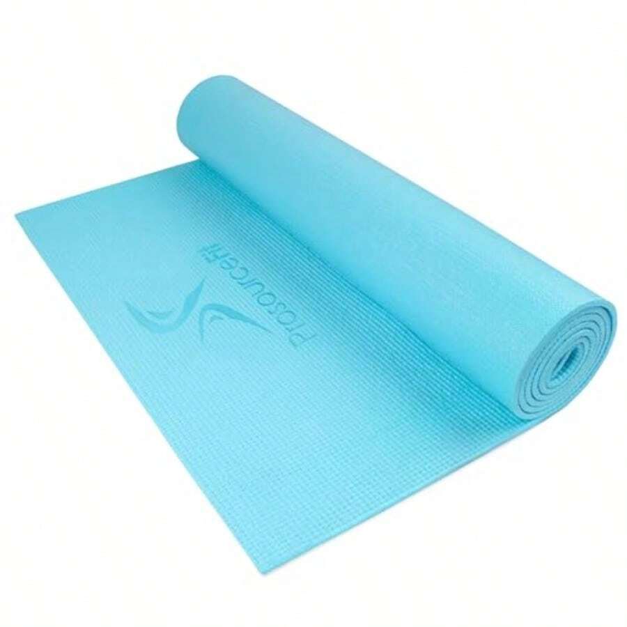 FIAN ProsourceFit - Alfombrilla de ejercicio de yoga original de 1.4 pulgadas 6 mm de grosor para mayor comodidad y estabilidad con correas de transporte antideslizante varios colores - Agua - Ver 1