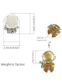 Metal Flower Snowflake Button Charms | Decorative Button Covers For Shirts | Versatile Clothing Accessories - Multicolor - View 17