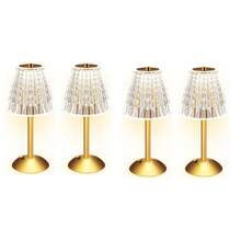 Cordless Lamp,Dimmable Crystal Table Lamp 3 Colors LED Gold Lamp,Touch Lamp Diamond Crystal Lamp, Rechargeable Small Lamp, Wireless Lamp Vintage Lamp For Bedroom Living Room Bathroom Hotel Bar - 01 - 查看 10