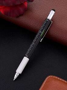 2/1Pc High-Quality Compact 6-In-1 Multifunctional Tool Pen - Strong Magnetic Cross-Head & Flathead Screwdriver Bits, Smooth Writing Ballpoint Pen, High-Sensitivity Stylus, Precision Ruler, Mini Bubble Level, All-In-One Pocket Gadget For Home Repair - Multicolor - View 9