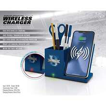 Prime Brands Group NCAA Organizador de computadora de Carga inalámbrica - Naranja Coral - Ver 4