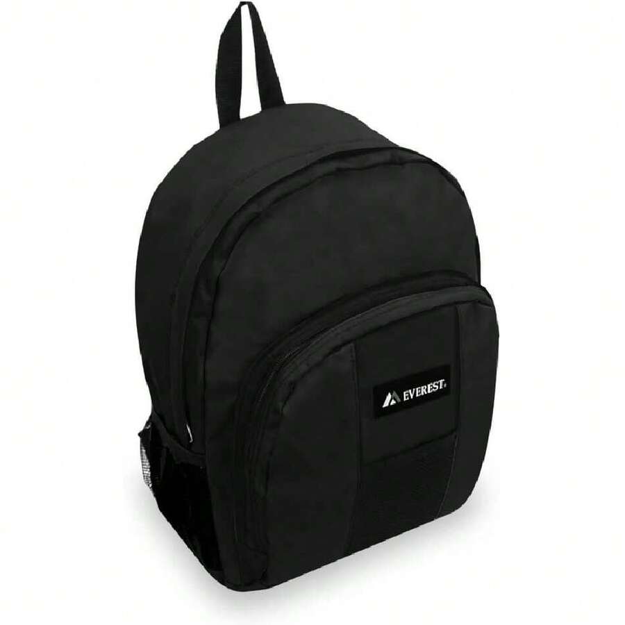 Everest Luggage Backpack With Front And Side Pockets,37535658 - Black - View 1