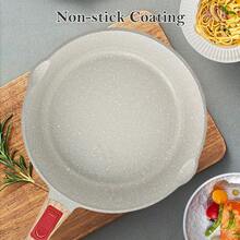 Handy Pan Set Non-Stick, Premium 4-Pc Set With 4.5-Quart Frying Pan, Steamer/Strainer Basket, Glass Lid & Silicone Spatula, Removable Handle, Oven , Toxin-Free, White BC51BF00 - 白色 - 查看 8