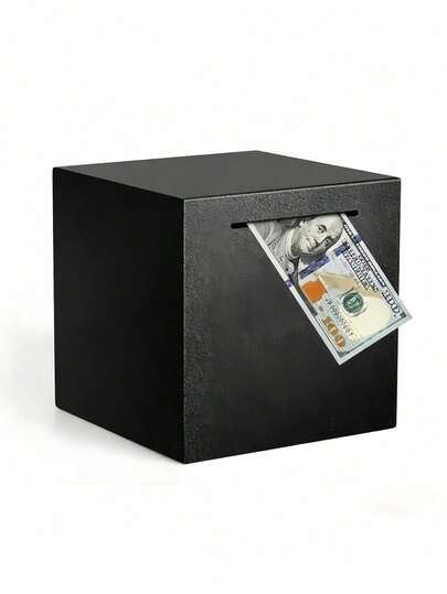 กระปุกออมสินขนาดใหญ่สแตนเลส, ต้องแงะเปิด, ทนทาน, กล่องเก็บเหรียญสี่เหลี่ยมสำหรับผู้ใหญ่, กระป๋องออมทรัพย์โลหะ, เพิ่มความสามารถในการออม, เหมาะสำหรับผู้ชายและผู้หญิง, ของตกแต่งบ้าน, ของขวัญวันเกิด, ของขวัญสำหรับครอบครัวและเพื่อน, ของขวัญรับปริญญา