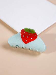 1pc New Creative Strawberry Claw Clip, Casual Summer Beach Hair Claw Hair Clip, Elegant Hair Accessories Fashion Hair Clutch Elegant Hair Jaw Clip - Multicolor - View 8