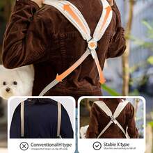 1pc Comfortable & Spacious Minimalist Criss-Cross Front Dog Backpack - Pet Carrier Bag - Cat Dog Outdoor Portable Pet Bag - Breathable Polyester, Pet Backpack - Large Capacity Adjustable Straps, Lightweight, Suitable For Outdoor Use - Multicolor - View 7