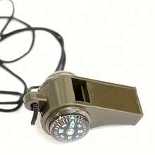 3-In-1 Emergency Survival Whistle With Compass, Thermometer And Lanyard, Durable PP Material - Perfect For Camping, Hiking, Mountaineering, Training, Rescue, Outdoor Adventure, Referee And Cheerleading, Survival Whistle, Multi-Functional Tool, Survival Compass, Emergency Preparation, Camping Gear, Camping Essentials - Multicolor - View 7