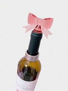 1pc Creative Silicone Wine Bottle Stopper, Bow-Shaped Golf Ball Design - Multicolor - View 5