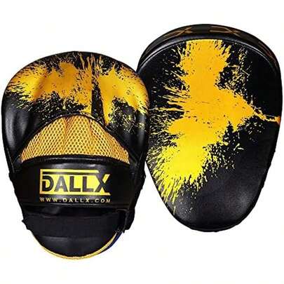 DALLX - Guantes deportivos de punzonado, con gancho y jab curvados para entrenamiento de artes marciales, karate, kickboxing, Muay Thai con correas ajustables ventiladas