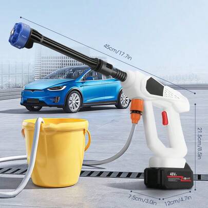 Cordless Pressure Washer,Portable Cordless Jet Wash Car Washer,High-Pressure Washer For Car Fence Floor Home Travel Garden Yard Cleaning & Watering