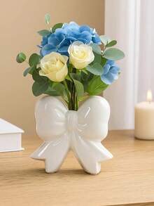 1 chiếc bình trang trí nơ, bình lớn thiết kế ruy băng dễ thương, thích hợp để trang trí nhà cửa, bàn phòng khách, kệ phòng ngủ và trưng bày quà tặng. - Nhiều màu - Xem 2