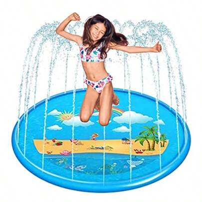 172cm Rainbow Splash Pad Sprinkler For Outdoor Swimming Pool Water Toys Fun For Toddlers Boys Girls …