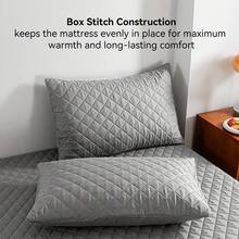 belibuy Juego de 2/3 piezas, sábana ajustable impermeable multicolor, protector de colchón impermeable, incluye sábana ajustable y funda de almohada, funda protectora antideslizante de cobertura total. - Gris - Ver 5