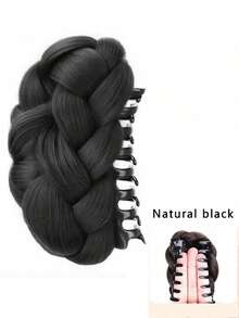 4-Inch Synthetic Hair Bun, Claw Clip Hair Bun, Synthetic Hair Bun Extension, Women Daily Wear Hair Bun Hairpiece - Multicolor - View 13