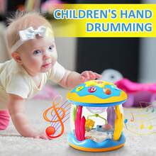 Multi-Function Interactive Baby Hand Drum Toy With Music & Lights, Rotating Ocean Animal Spinning Toy, Early Learning Sensory Development Toy For Toddlers 1-3 Years,Baby Crawling Toy / Toddler Interactive Toy / Birthday Gift For 1 Year Old / Baby Shower Gift - Multicolor - View 5