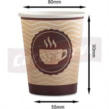 100 Paper Cups - Disposable Paper Cups For Hot And Cold Drinks  Freindly Drinking Coffee Cups Disposable 8oz - 236ml - Orange - View 5