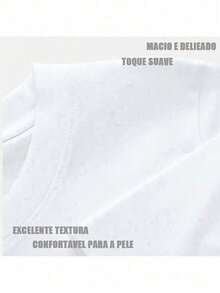 Men's White Printed T-Shirt Streetwear Unisex Blouse 100% Cotton Oversized T-Shirt 2024 - 白色 - 查看 3