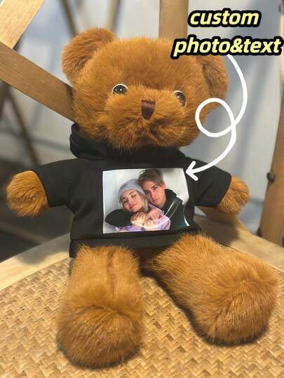 1 Stück individuell gestaltbare Teddybär Figur, lustiges Geschenk, Puppenoutfit, Schlafzimmerdekoration, Weihnachtsgeschenk, Geburtstagsdekor, personalisiertes Geschenk, geeignet für Studentenwohnheim, Halloween Dekoration, Heimdekoration, Hochzeitsdekoration, Auto Dekoration, Taufe, Weihnachtsdekoration, Geschenk für sie